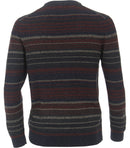 Patterned Round Neck Jumper - Fired Brick