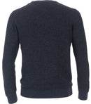 Patterned Round Neck Jumper - Navy