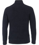 Plain Troyer Zip Jumper - Navy