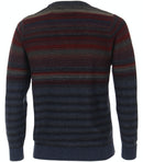 Patterned Round Neck Jumper - Fired Brick
