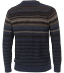 Patterned Round Neck Jumper - Sargasso Sea