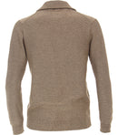 Plain Troyer Zip Jumper - Light Beige