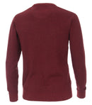 Patterned Crew Neck Jumper - Red