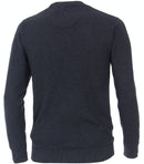 Patterned Crew Neck Jumper - Blue