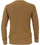 Patterned Crew Neck Jumper - Tan