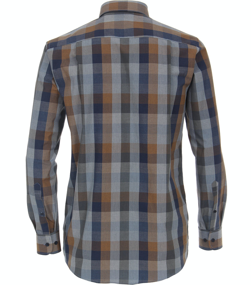 Comfort Fit Check Shirt - Light Blue