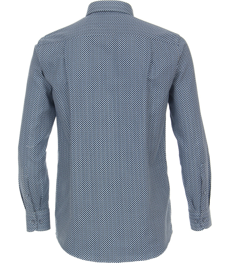 Comfort Fit Print Shirt - Light Blue