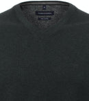 Plain V-neck Jumper - Darkest Spruce