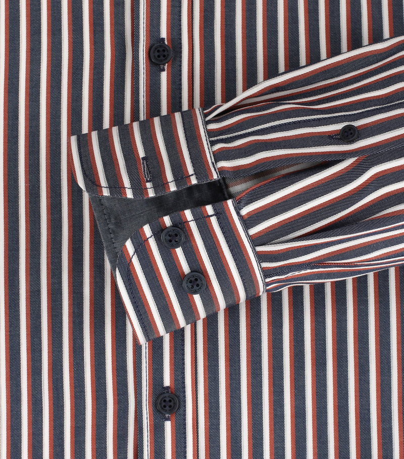 Comfort Fit Stripe Shirt - Light Blue