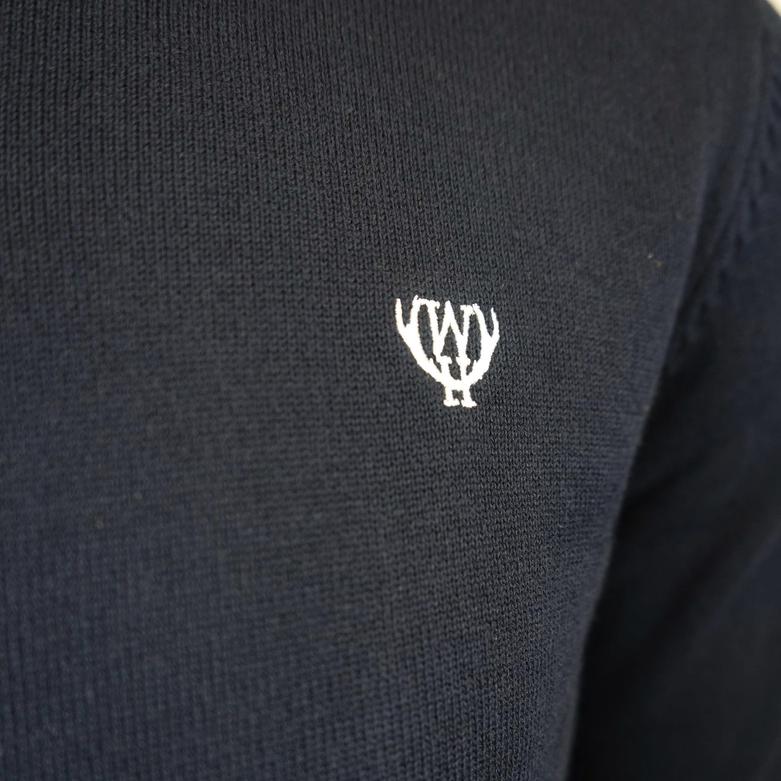 1/4 Zip Knit - Navy