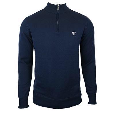 1/4 Zip Knit - Navy