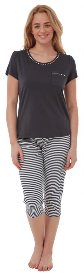 Striped Jersey Pyjama - Navy