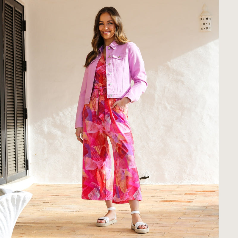 Jerri Jumpsuit - Pink Red