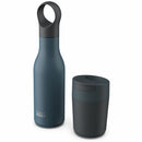 2 Piece Reusable Takeaway Cup & Stainless Steel Bottle Set