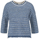 Powered Blue Jumper - Blue/Ecru/White