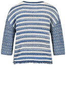 Powered Blue Jumper - Blue/Ecru/White