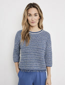 Powered Blue Jumper - Blue/Ecru/White