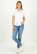 Short Sleeve Blouse - White