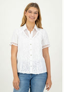 Short Sleeve Blouse - White