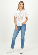 Short Sleeve Blouse - White