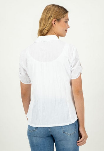 Short Sleeve Blouse - White