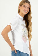 Short Sleeve Blouse - White