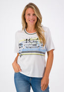 Front Print Shirt - White Print