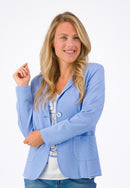 Plain 3 Button Blazer - Light Blue