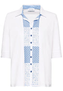 Stripe Planket Shirt Blouse - Light Blue Stripe