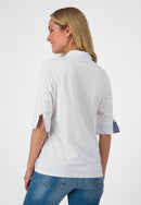 Stripe Planket Shirt Blouse - Light Blue Stripe