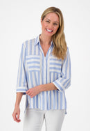 Stripe Blouse - Light Blue Stripe