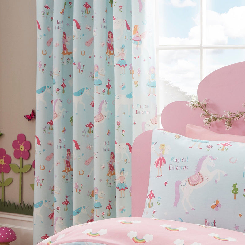 Kids Club Magic Unicorn Readymade Curtains 66" x 72"