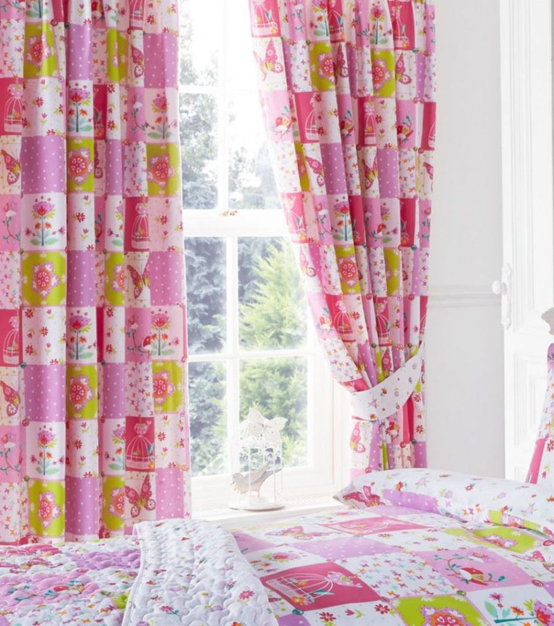 Kids Club Patchwork Readymade Curtains 66" x 72"