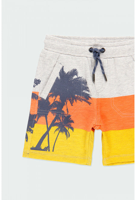 Palm Trees Bermuda Shorts - Grey
