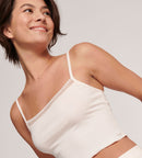 Go Ribbed Crop Top - Angora