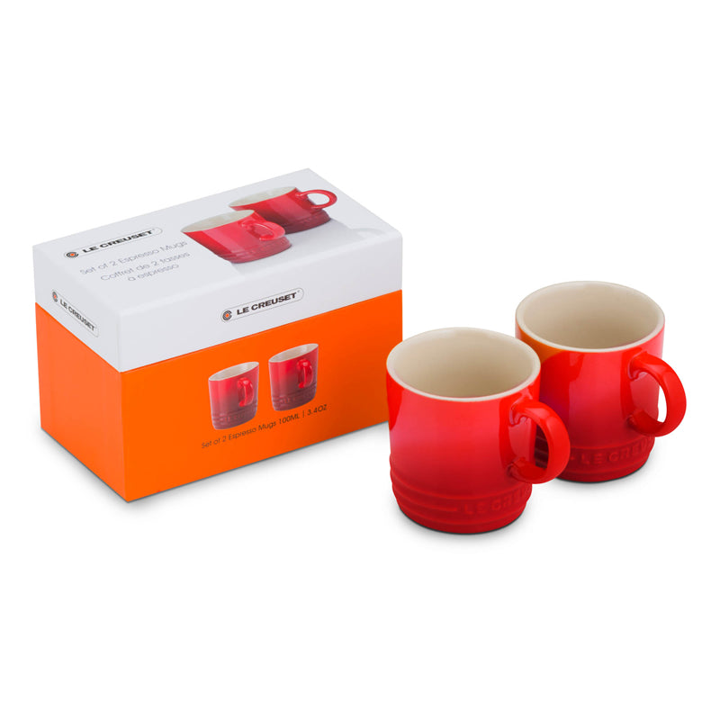 Le Creuset Set of 2 Espresso Mugs - Cerise