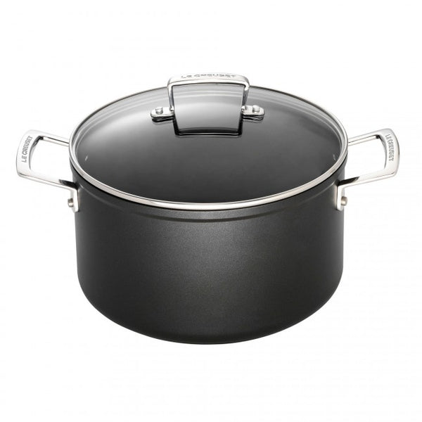 Le Creuset Toughened Non-Stick 28cm Deep Casserole with Glass Lid