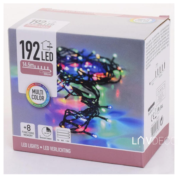 LED Lights 192 Multi Colour Battery Operated