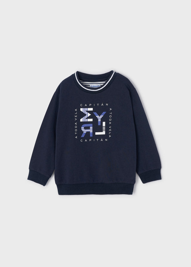 Pullover Without Hoodie - Navy