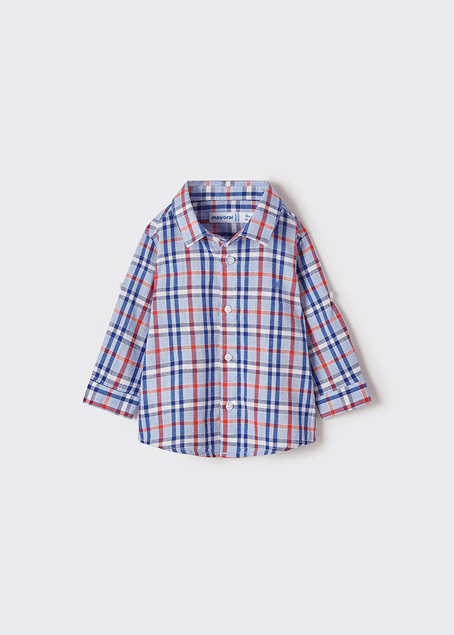 Linen Check Shirt - Lavender
