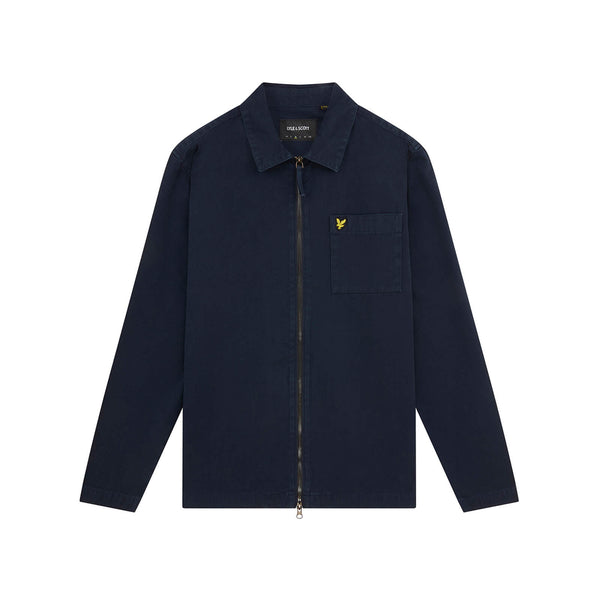 Washed Twill Overshirt - Dark Navy