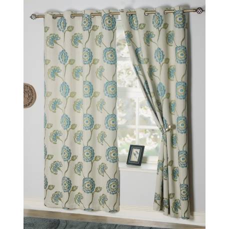 Lynden Readymade Eyelet Curtains - Emerald