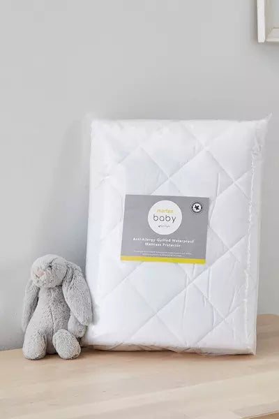 Baby Cot Bed Anti-Allergy Waterproof Quilted Mattress Protector