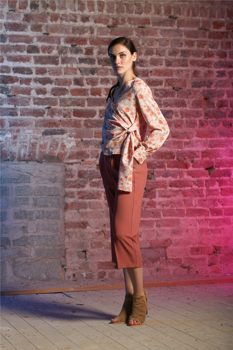 Melinda Wrap Top - Pink