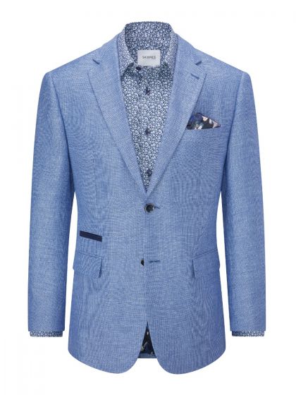 Bonucci Linen Blend Jacket - Blue