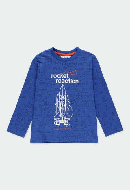 Rocket Reaction Long Sleeve T-shirt - Overseas Blue