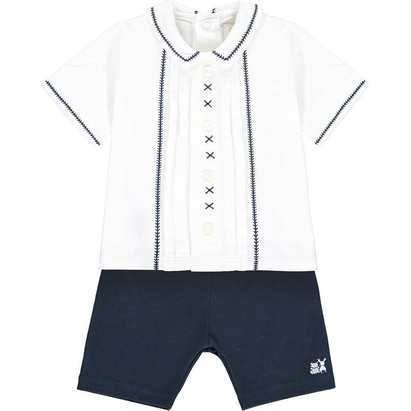 Top And Shorts - Navy