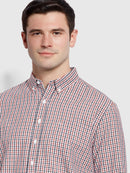 Foxton Check Long Sleeve Shirt - Ember Red