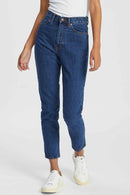 Nora Sky High Cropped Jeans - Mid Retro