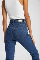 Nora Sky High Cropped Jeans - Mid Retro